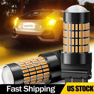 2/4X 3157 3056 3156 3457 4057 4157 Amber Yellow LED Turn Signal Light Bulbs T - Picture 1 of 25