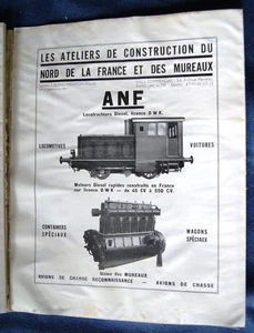 PUB DOUBLE FACE / MATERIEL FERROVIAIRE / ANF - BAUDET DONON ROUSSEL - Picture 1 of 2