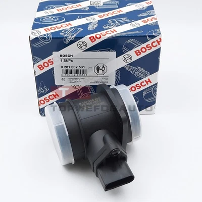 0281002531 Mass Air Flow Sensor Bosch Fits VW Volkswagen Beetle Jetta Golf 04-06 Foto 1 de 4