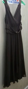 Abito vestito formale marrone New Directions Petite taglia 4P completamente foderato poliestere - Foto 1 di 11