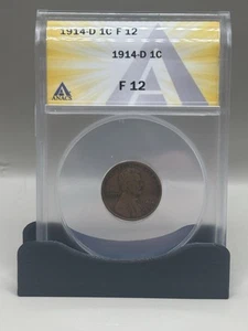 1914-D Lincoln Wheat Cent 1C "Key Date"  ANACS F12 Low Mintage Free Shipping - Picture 1 of 9