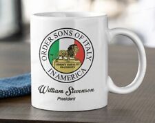 Order Sons Of Italy Fraternal 11 oz. Tasse à café en céramique tasse à thé PERSONNALISÉE