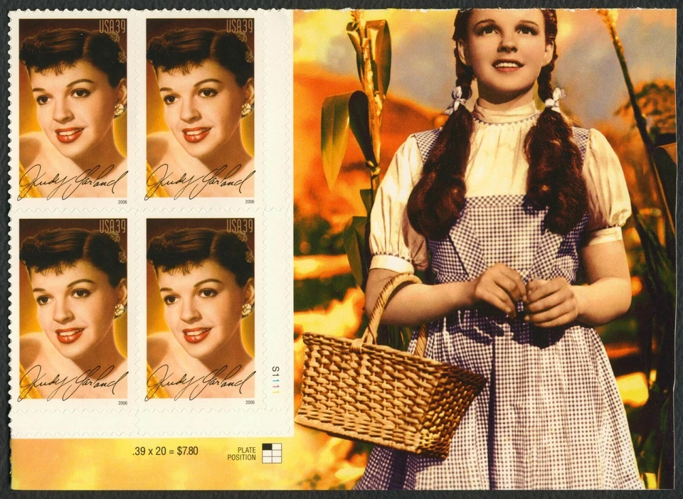 #4077 39c Judy Garland, Plate Block [S1111 LR] Mint **ANY 5=FREE SHIPPING** - Image 1 of 1