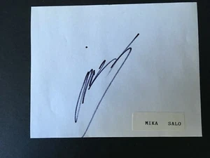 MIKA SALO - FINNISH Grand Prix DRIVER - EXCELLENT SIGNED ALBUM PAGE - Picture 1 of 1