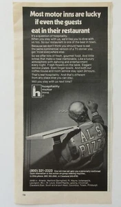Vintage 70s Hospitality Motor Inns Motel 75 Magazine Print Ad Black and White - Picture 1 of 2