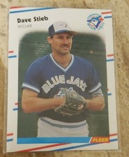 1988 Fleer Baseball Dave Stieb Error Card