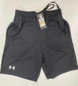 Mens 8.5" inseam Black Workout New Under Armour shorts sz Small Pockets Reg $35 - Picture 1 of 5