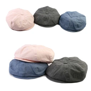 Unisex Hombre Mujer Color Pastel Panadero Niño Caxista Gatsby Gorra Plana Prensboy Sombreros - Imagen 1 de 9