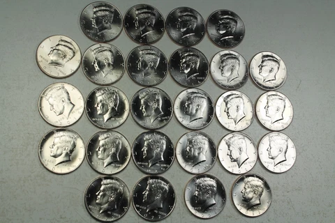 2011 - 2023 P&D Kennedy Half Dollar. Gem Brilliant Uncirculated  Mint Roll Set Cover