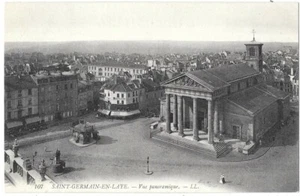 SAINT-GERMAIN-EN-LAYE 78 Vue Panoramique CPA animée non circulée à dos vert - Picture 1 of 2