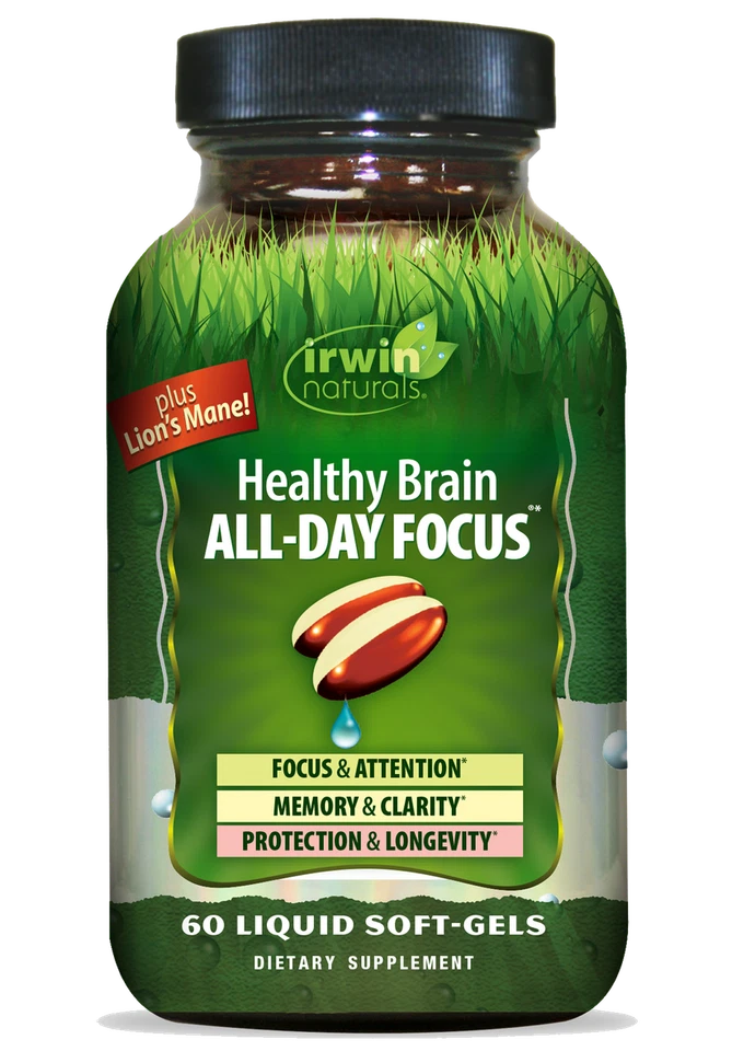 Cápsulas blandas líquidas Irwin Naturals Healthy Brain All-Day Focus 60 ct Foto 1 de 1