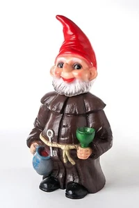 Deko Figur Zwerg Mönch groß stehend H 70 cm Gartenzwerg Klostermönch Gartenfigur - Bild 1 von 2