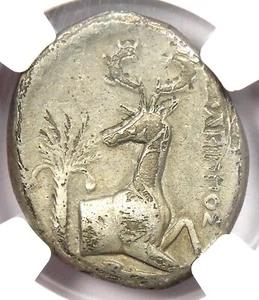 Ionia Ephesus Silver AR Tetradrachm Bee Stag Coin 300 BC - Certified NGC Fine - Picture 1 of 5