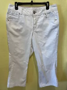 Lane Bryant White Jeans Flare 14 Womens Denim Pants Z53 - Picture 1 of 8