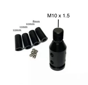 Universal Aluminum Shift Knob Adapter For Non Threaded Shifters M10X1.5 Black - Foto 1 di 7