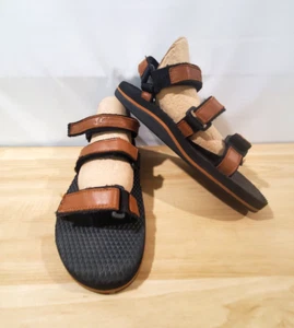 Coleman Mens Sz 9 Brown Genuine Leather Upper Sandals Rubber Soles Barry 99634 - Picture 1 of 15