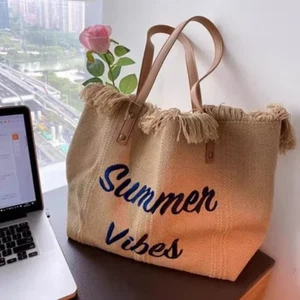 Canvas Women Handbags Large Tote Beach Bag Shopping Bags Underarm Shoulder Bag - Picture 1 of 15