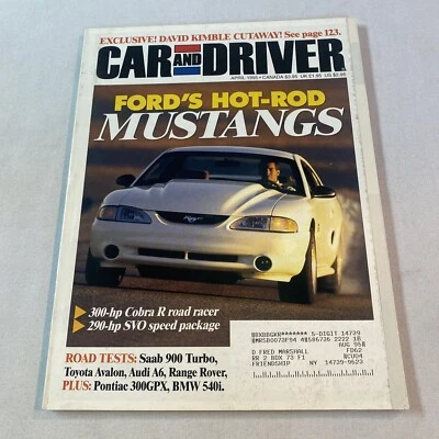 1995 April Car And Driver Magazine Ford Hot Rod Mustang (CP415) - Image 1 of 3
