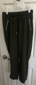 One 5 One Size Small Girls Kids Olive Green Zipper Polyester Pants Fast Shipping - Picture 1 of 3