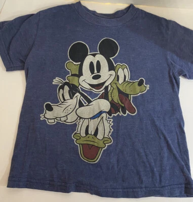 DISNEY Characters (Mickey, Goofy, Pluto & Donald Duck) T-shirt, Size Youth XS - Image 1 of 3