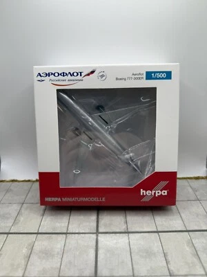 Herpa Wings 1:500 Aeroflot 777-300ER VQ-BFL - Immagine 1 di 2