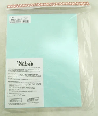 Clear Decal Paper (8-1/2" x 11") - Kadee #3099 - Image 1 of 2