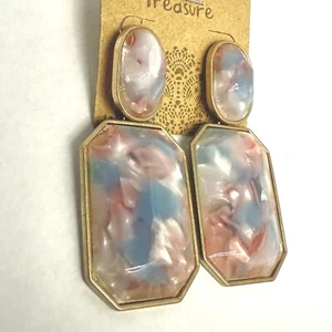 Rosa und blau gold Damen Ohrringe stilvolle modische Accessoires schön - Bild 1 von 5