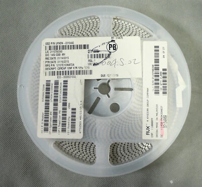 Reel of 2000 Kyocera AVX 12107C103KAT2A Ceramic Capacitor LFNSN-2310442 - Image 1 of 3