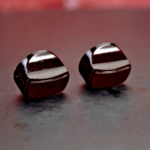 RCA Vintage Tube Radio "Pinch" Knobs Bakelite 2pc 1930s 1/4" Splined Shaft - Picture 1 of 6