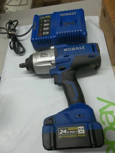 Kobalt KIW 5024-03 Brushless 1/2" 24v impact wrench w/ 4.0 battery and charger - - Picture 1 of 3