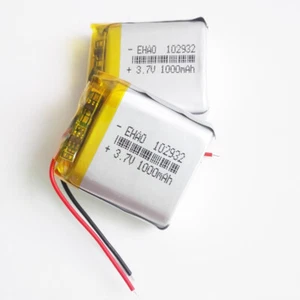 2pcs 3.7V 102932 1000mAh lipo Li Polymer Rechargeable Battery For Watch GPS Mp3 - Picture 1 of 3