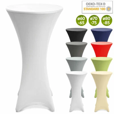 Stehtischhusse Stretch Husse für Bistrotisch Stehtisch 60 70 80 Stehtischhussen - Bild 1 von 4