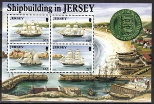 Shipibuilding Sailing Ships Jersey Island Mint MNH Miniature Sheet 1992 - Picture 1 of 1