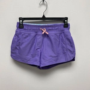 Ivivva Lululemon Kids Girls Purple Elastic Waist Pull On Camp Everyday Shorts 12 - Picture 1 of 7