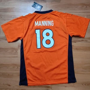 Denver Broncos Youth Football Jersey XL Orange Nike On Field Peyton Manning 18 - Picture 1 of 4