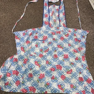Vintage Retro Hawkins Kitsch Dinner Cleaner Pinny /Apron  Floral Print - Picture 1 of 4