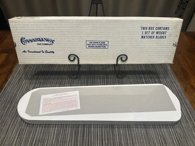 Casablanca 21.69" B511  Large Badge Snow White Replacement Fan Blades 5 Pack - Image 1 of 3