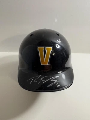 Ryan Flaherty Signed Vanderbilt University Mini Baseball Helmet NCAA - Image 1 of 4