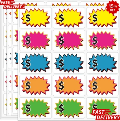 210 PIEZAS Pegatinas Venta Garaje 2"x3" - Etiquetas Adhesivas Extraíbles Precio para Venta en Patio Foto 1 de 4