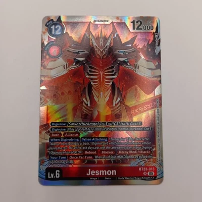 Jesmon BT23-013 SR Super Rare Foil Hackers' Slumber Digimon Card Game - Image 1 of 2