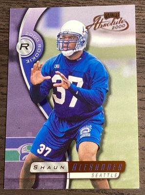 2000 Playoff Absolute Shaun Alexander Rookie Card #157 /3000 Seahawks - Image 1 of 2