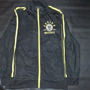 Marvel Comics X-Men Xavier Institute Zip-up Jacket Size Large Black L - Picture 1 of 6