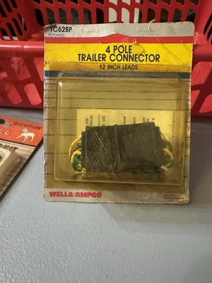 Conector de reboque Wells 4 pólos - Número da peça TC62BP - Imagem 1 de 4