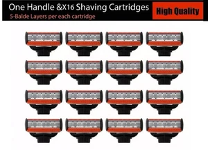 16 Shaving Razor Cartridges Blade compatible with gillette fusion proglide power - Picture 1 of 4