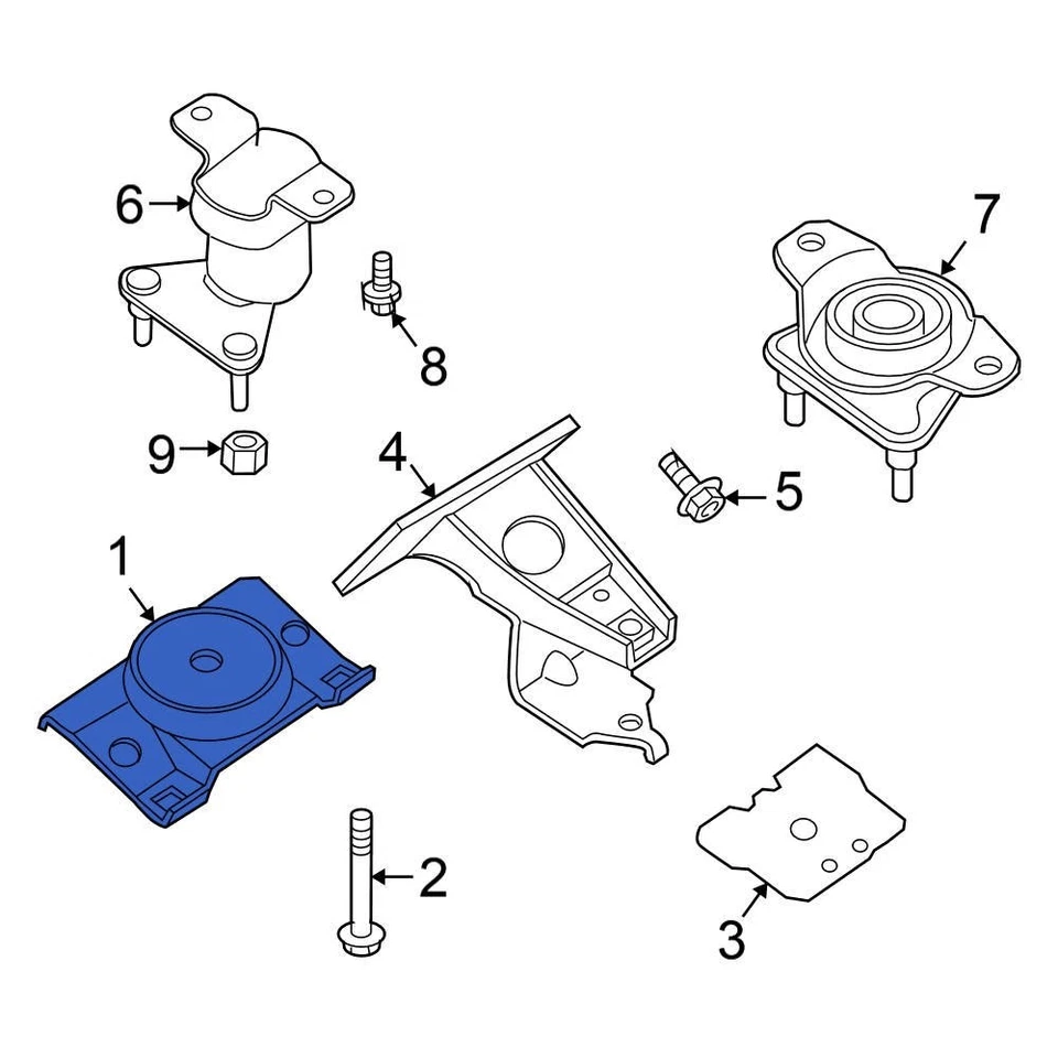 For Nissan Titan 2004-2015 Nissan 112207S000 Front Engine Mount Foto 1 de 4