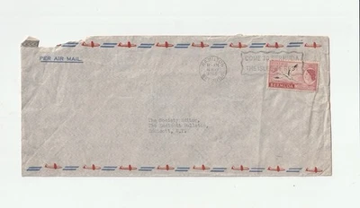 1956 Bahamas Airmail Cover To New York 8d Postage Slogan Cancel - Image 1 of 2