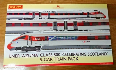 Hornby R3827 LNER Hitachi IEP Celebrating Scotland 5 Piece Train Pack DCC Ready - Image 1 of 4