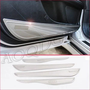 For Lincoln MKZ 17-20 Silver Brushed Door Anti Kick Pad Protective Trim Cover 4P - Bild 1 von 5
