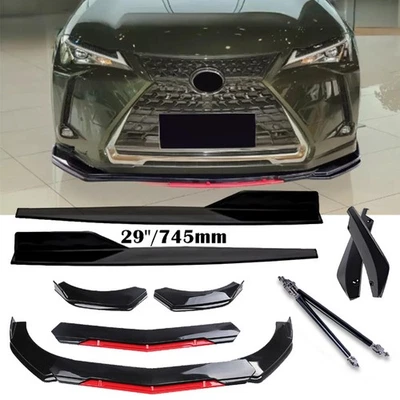 For Lexus NX250 NX300 NX350 Front Bumper Lip Splitter Spoiler Glossy Black Body Foto 1 de 4