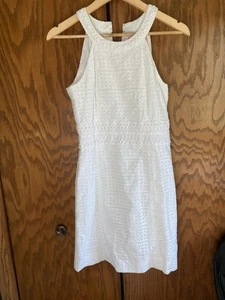 LILLY PULITZER Ashlyn Shift Dress STRIPED EYELET Resort White size 2 ($258) NWT - Picture 1 of 6